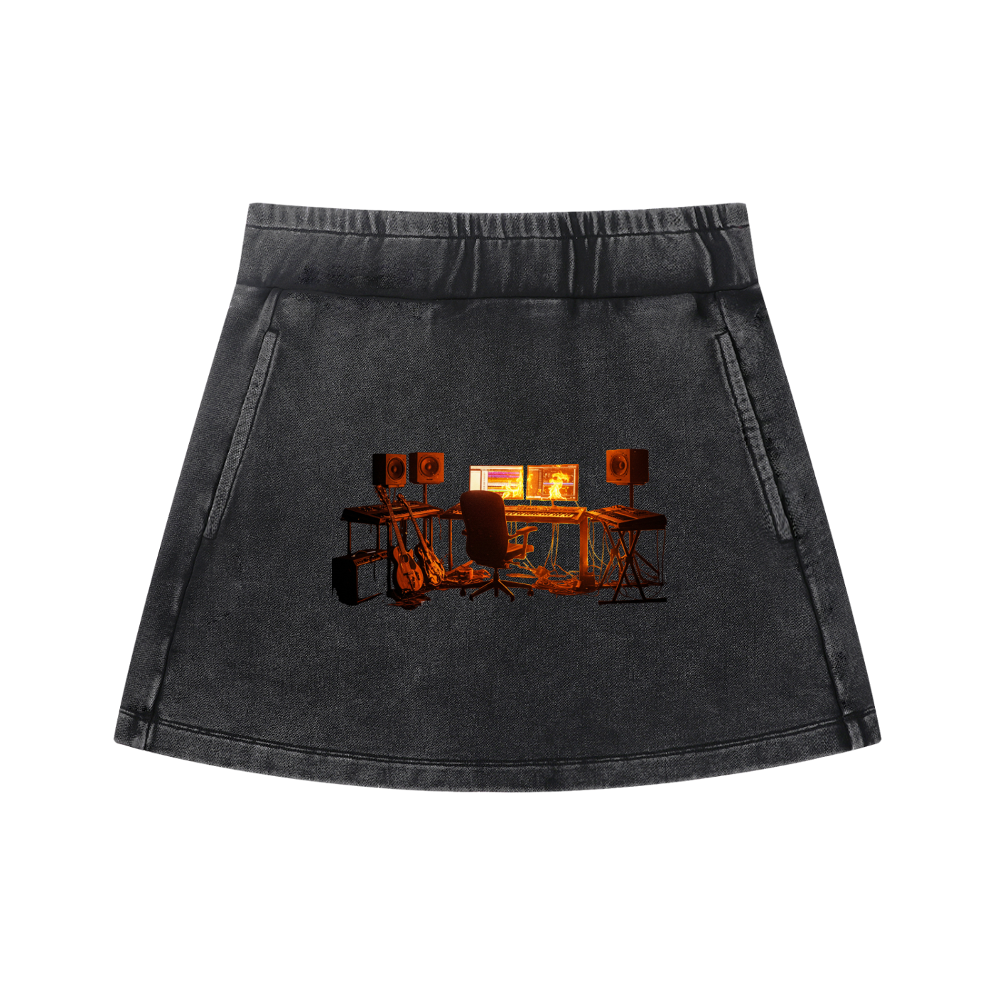 Bigg Dave - Da Business - Women's Mineral Wash Mini Skirt